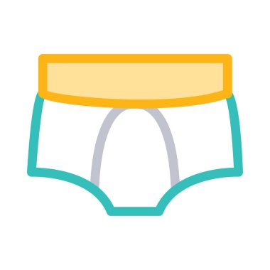 Basit sarı, yeşil ve gri kısa beyaz arka plan üzerinde izole