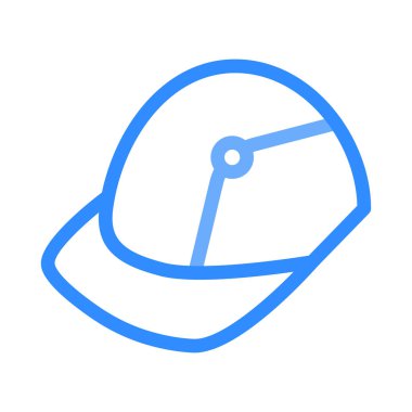 Beyaz arka plan üzerinde izole basit anahat mavi kapak