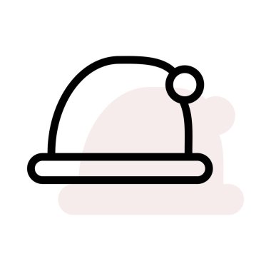 Beyaz arka plan bej gölge ile şapka