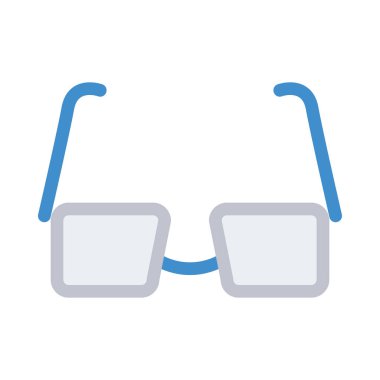 Beyaz arka plan üzerinde izole basit mavi ve gri gözlük