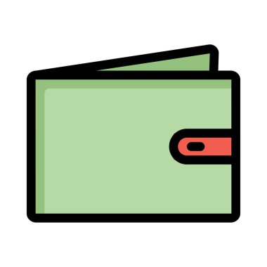 Yeşil ve kırmızı cüzdan beyaz arka plan üzerinde izole