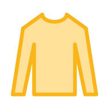 Beyaz arka plan üzerinde basit sarı jumper