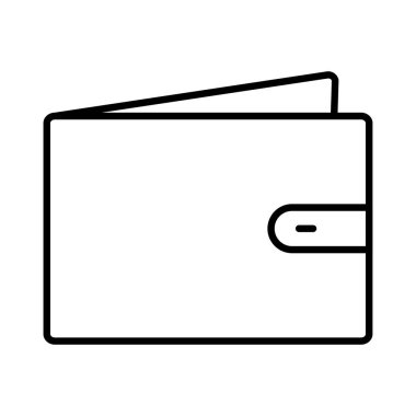 Beyaz arka plan üzerinde izole anahat cüzdan