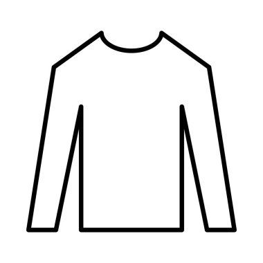 Uzun kollu gömlek beyaz arka plan üzerinde izole anahat