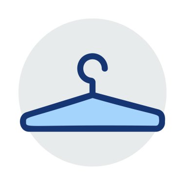 Beyaz arka plan üzerinde izole mavi ve gri renklerde askı