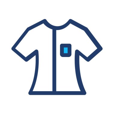 Basit bir şekilde dekore edilmiş gömlek beyaz arka plan üzerinde izole