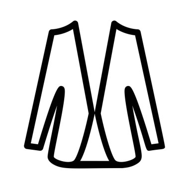 Beyaz arka plan üzerinde izole siyah anahat ceket