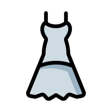 Uzun gri elbise beyaz arka plan üzerinde izole