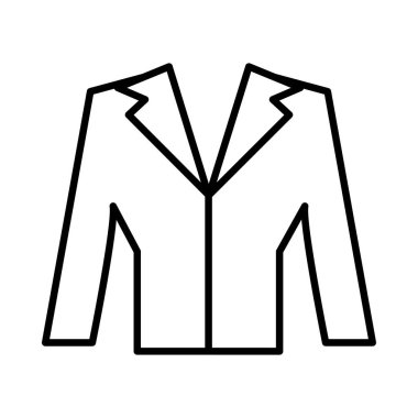 Beyaz arka plan üzerinde izole kadın ceket anahat