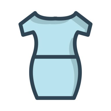 Beyaz arka plan üzerinde izole mavi ince elbise