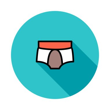 Beyaz arka plan üzerinde izole mavi daire renkli kısa