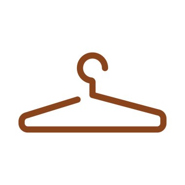 Beyaz arka plan üzerinde izole kahverengi askı