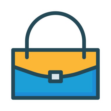 Beyaz arka plan üzerinde izole mavi ve sarı çanta