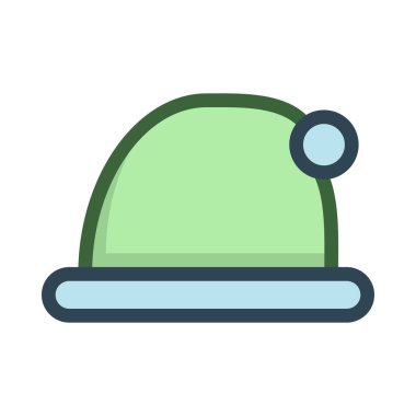 Beyaz arka plan üzerinde izole yeşil ve Mavi şapka