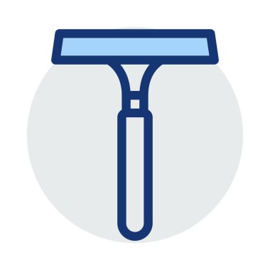 Beyaz arka plan üzerinde izole mavi ve gri renklerde tıraş makinesi