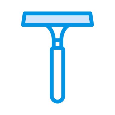 Hafif mavi tıraş makinesi düz stil beyaz arka plan üzerinde izole