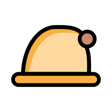 Beyaz arka plan üzerinde izole turuncu ve kahverengi şapka