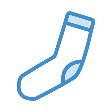 Beyaz arka plan üzerinde izole basit mavi çorap