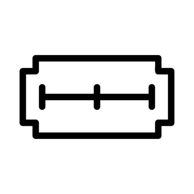 Beyaz arka plan üzerinde izole siyah anahat ustura