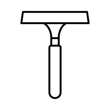 Beyaz arka plan üzerinde izole anahat tıraş makinesi