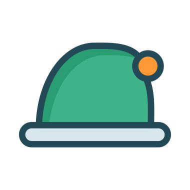 Yeşil Şapka beyaz arkaplanda izole edildi