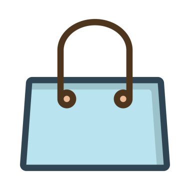 Mavi çanta beyaz arkaplanda izole edildi