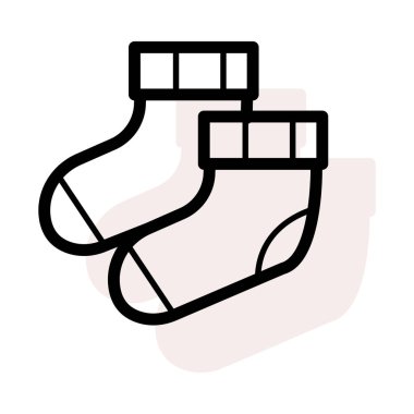 Beyaz arka plan bej gölge ile sıcak çorap