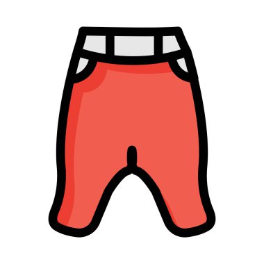 Beyaz arka plan üzerinde izole büyük boy kırmızı pantolon