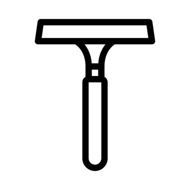 Beyaz arka plan üzerinde izole siyah anahat tıraş makinesi