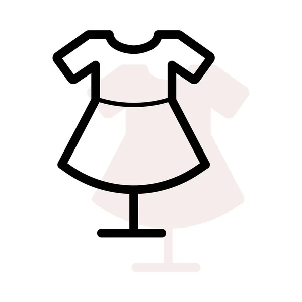 Vestido Pie Sobre Fondo Blanco Con Sombra Beige — Vector de stock