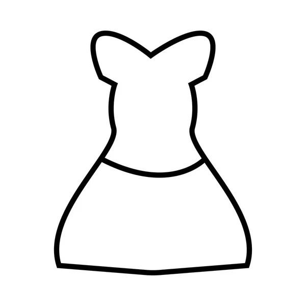 Esquema Vestido Aislado Sobre Fondo Blanco — Vector de stock