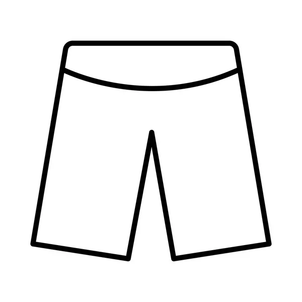 Outline Shorts Isolated White Background — Stock Vector