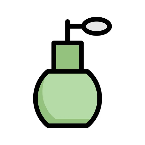 Perfume Vintage Verde Isolado Fundo Branco —  Vetores de Stock