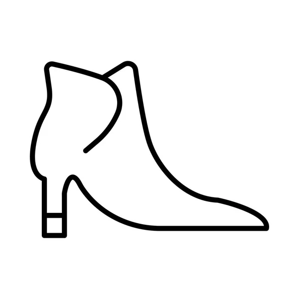 白い背景で隔離の高いヒール靴を概要します — ストックベクタ
