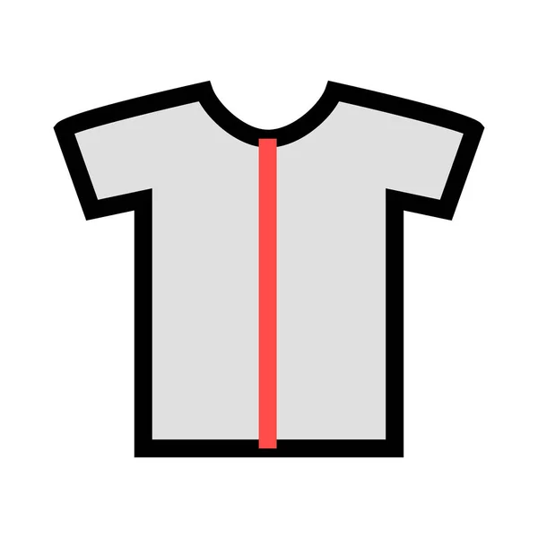 Camiseta Gris Negra Roja Aislada Sobre Fondo Blanco — Vector de stock