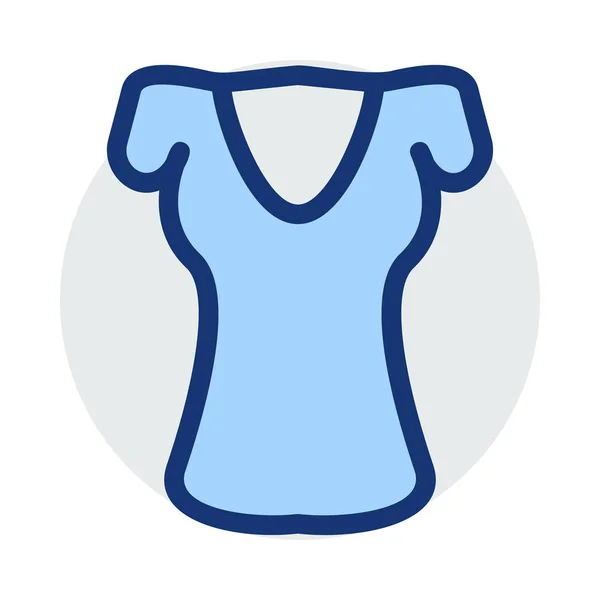 Тонка Блузка Синьо Сірих Кольорах Ізольована Білому Тлі — стоковий вектор