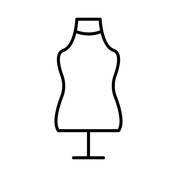Outline Mannequin Isolated White Background — Stock Vector