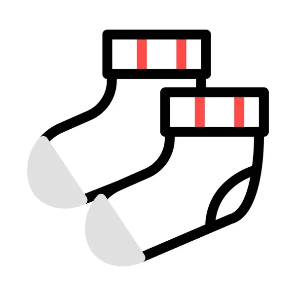 Graue Schwarze Und Rote Socken Isoliert Auf Weißem Hintergrund — Stockvektor