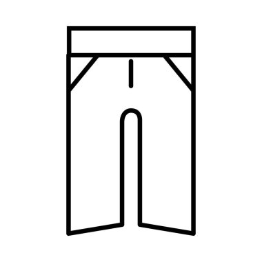 Beyaz arka plan üzerinde izole anahat pantolon