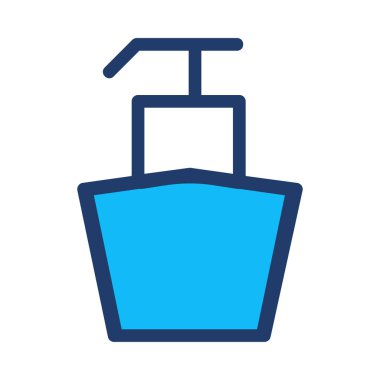 Beyaz arka plan üzerinde izole basit beyaz ve mavi vücut losyonu