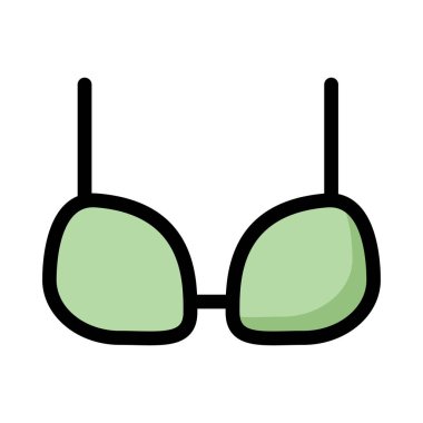 Beyaz arka plan üzerinde izole yeşil sutyen