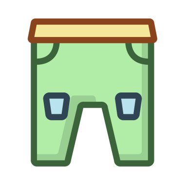 Beyaz arka plan üzerinde izole büyük boy yeşil kot