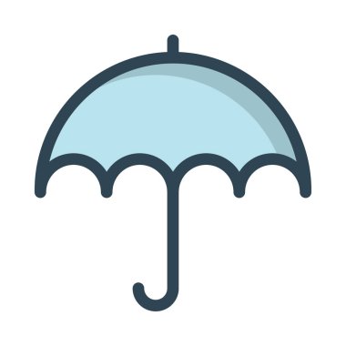 Mavi şemsiye beyaz arkaplanda izole