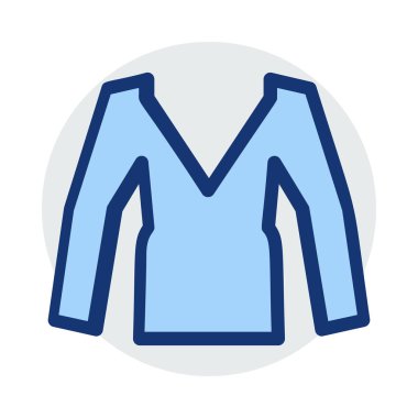 Beyaz arka plan üzerinde izole mavi ve gri renklerde Jumper