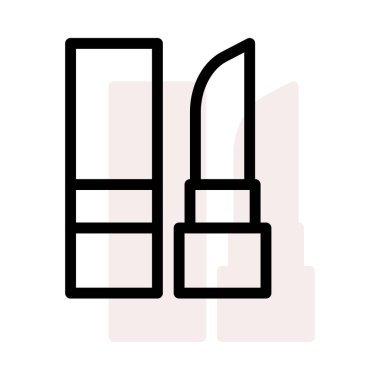 Beyaz arka plan bej gölge ile ruj