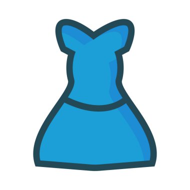 mavi elbise beyaz arkaplanda izole