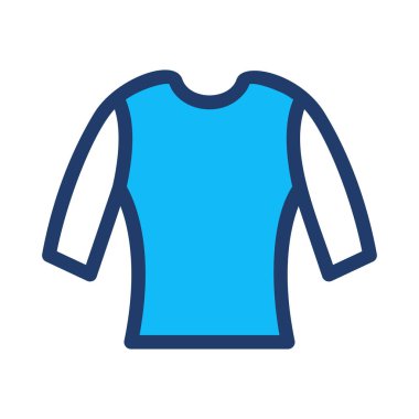 Beyaz arka plan üzerinde izole basit beyaz ve mavi t-shirt