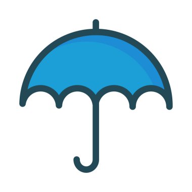 Mavi şemsiye beyaz arkaplanda izole