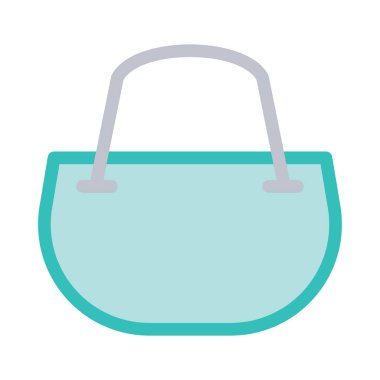 Beyaz arka plan üzerinde izole basit yeşil ve gri küçük çanta