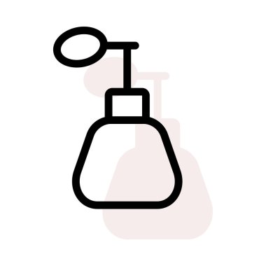 Vintage parfüm bej gölge beyaz zemin üzerine